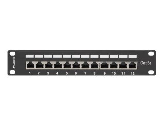 PATCH PANEL 12 PORT 1U 10" EKRANOWANY KAT.5E CZARNY LANBERG