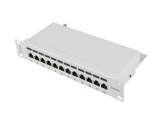 PATCH PANEL 12 PORT 1U 10" EKRANOWANY KAT.5E SZARY LANBERG