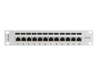 PATCH PANEL 12 PORT 1U 10" EKRANOWANY KAT.5E SZARY LANBERG