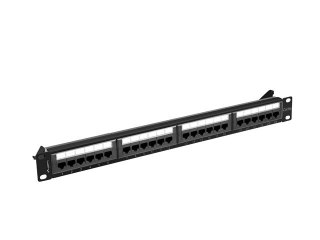 PATCH PANEL 24 PORT 1U 19" KAT.6A CZARNY LANBERG