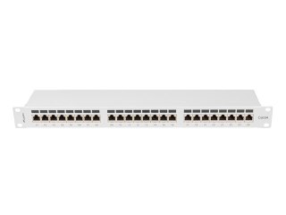 PATCH PANEL 24 PORT 1U 19" KAT.6A EKRANOWANY SZARY LANBERG