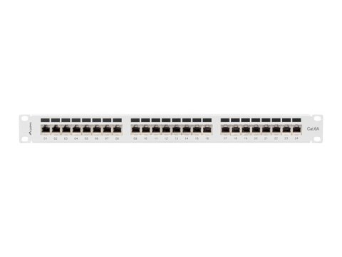 PATCH PANEL 24 PORT 1U 19" KAT.6A EKRANOWANY SZARY LANBERG