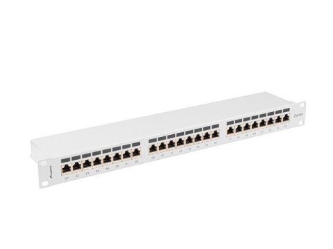 PATCH PANEL 24 PORT 1U 19" KAT.6A EKRANOWANY SZARY LANBERG