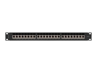 PATCH PANEL 24 PORT 1U 19" KAT.7 EKRANOWANY CZARNY LANBERG