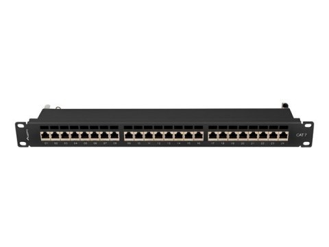 PATCH PANEL 24 PORT 1U 19" KAT.7 EKRANOWANY CZARNY LANBERG