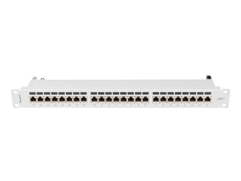 PATCH PANEL 24 PORT 1U 19" KAT.7 EKRANOWANY SZARY LANBERG