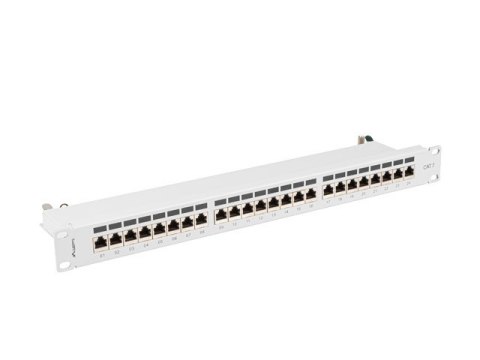 PATCH PANEL 24 PORT 1U 19" KAT.7 EKRANOWANY SZARY LANBERG