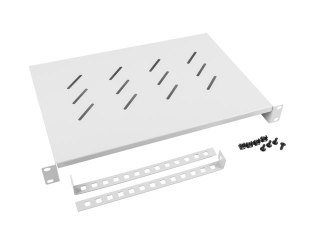 PÓŁKA DO SZAF 19" 600MM SZARA LANBERG (1U/483X300MM UDŹWIG DO 25KG, MONTAŻ 4 PUNKTOWY)