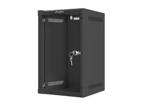 SZAFA INSTALACYJNA RACK WISZĄCA 10" 9U 280X310 CZARNA DRZWI SZKLANE LANBERG (FLAT PACK)