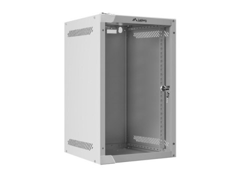 SZAFA INSTALACYJNA RACK WISZĄCA 10" 9U 280X310 SZARA DRZWI SZKLANE LANBERG (FLAT PACK)