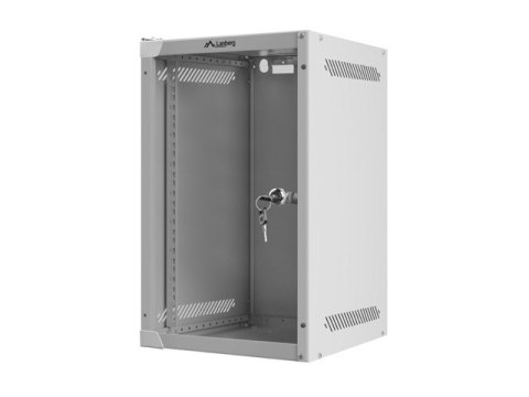 SZAFA INSTALACYJNA RACK WISZĄCA 10" 9U 280X310 SZARA DRZWI SZKLANE LANBERG (FLAT PACK)