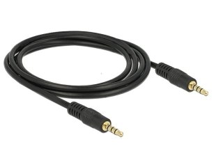 KABEL AUDIO MINIJACK 3.5MM M/M 4 PIN 2M CZARNY DELOCK