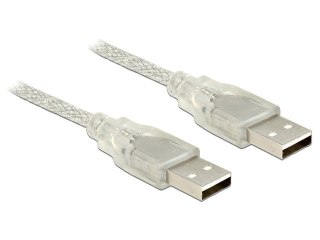 KABEL USB-A M/M 2.0 3M PRZEZROCZYSTY DELOCK