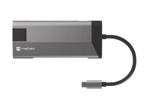 MULTIPORT ADAPTER NATEC FOWLER PLUS USB-C->HUB USB 3.0 3X, HDMI 4K, USB-C PD, RJ45, SD, MICRO SD