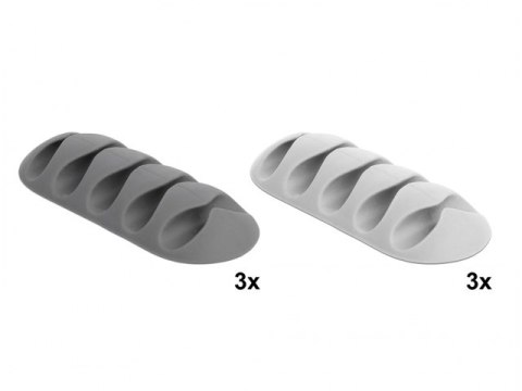 ORGANIZER KABLI - UCHWYT MULTIKOLOR 6 SZTUK 5 KANAŁOWE DELOCK