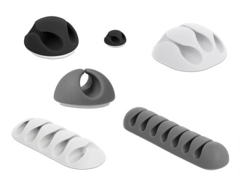 ORGANIZER KABLI - UCHWYT MULTIKOLOR 6 SZTUK RÓŻNE ROZMIARY DELOCK