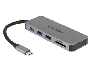 REPLIKATOR PORTÓW USB-C(M)->HDMI,1XUSB 3.0+2X USB 2.0,PD 2.0,CZYTNIK SD,USB-C DELOCK