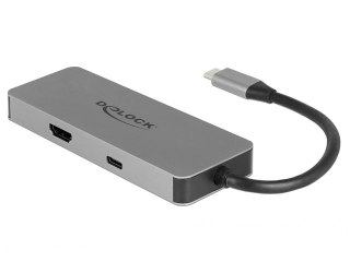 REPLIKATOR PORTÓW USB-C(M)->HDMI,1XUSB 3.0+2X USB 2.0,PD 2.0,CZYTNIK SD,USB-C DELOCK