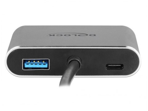 REPLIKATOR PORTÓW USB-C(M)->HDMI, VGA, 1XUSB 3.0, PD 2.0, USB-C MIKRO DELOCK