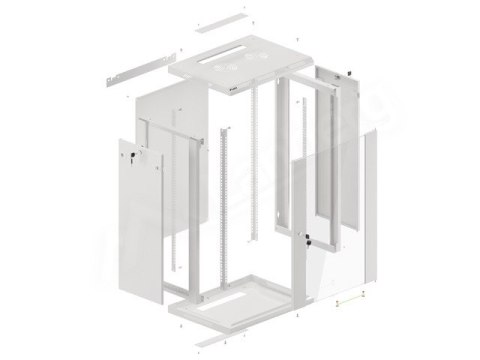 SZAFA INSTALACYJNA RACK WISZĄCA 19" 18U 600X450 SZARA LANBERG (FLAT PACK) V2