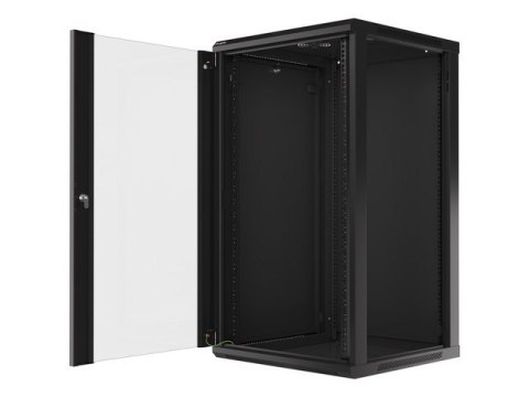 SZAFA INSTALACYJNA RACK WISZĄCA 19" 22U 600X600 CZARNA LANBERG (FLAT PACK) V2