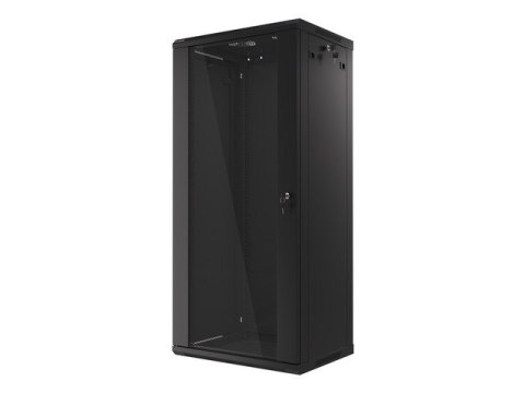 SZAFA INSTALACYJNA RACK WISZĄCA 19" 27U 600X450 CZARNA LANBERG (FLAT PACK) V2