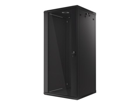 SZAFA INSTALACYJNA RACK WISZĄCA 19" 27U 600X600 CZARNA LANBERG (FLAT PACK) V2