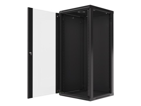 SZAFA INSTALACYJNA RACK WISZĄCA 19" 27U 600X600 CZARNA LANBERG (FLAT PACK) V2