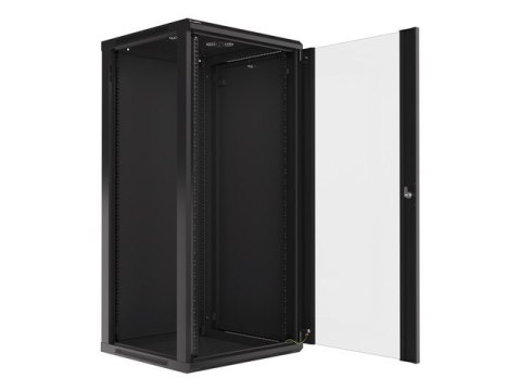 SZAFA INSTALACYJNA RACK WISZĄCA 19" 27U 600X600 CZARNA LANBERG (FLAT PACK) V2