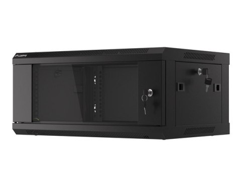 SZAFA INSTALACYJNA RACK WISZĄCA 19" 4U 600X450 CZARNA LANBERG (FLAT PACK) V2