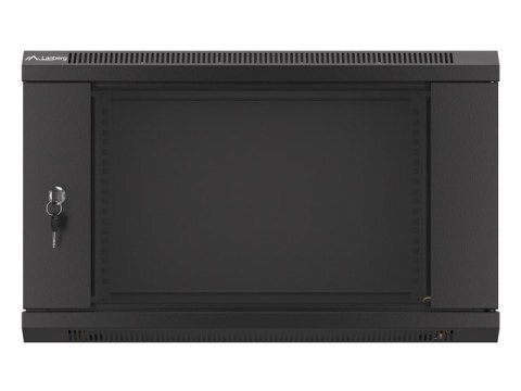 SZAFA INSTALACYJNA RACK WISZĄCA 19" 6U 600X450 CZARNA LANBERG (FLAT PACK) V2