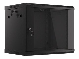 SZAFA INSTALACYJNA RACK WISZĄCA 19" 9U 600X450 CZARNA LANBERG (FLAT PACK) V2