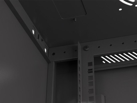 SZAFA INSTALACYJNA RACK WISZĄCA 19" 9U 600X450 CZARNA LANBERG (FLAT PACK) V2