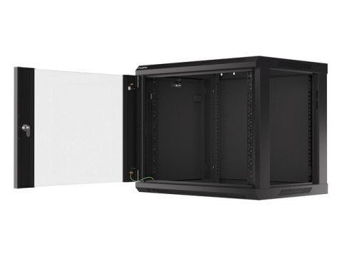 SZAFA INSTALACYJNA RACK WISZĄCA 19" 9U 600X450 CZARNA LANBERG (FLAT PACK) V2