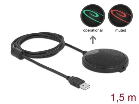 WIELOKIERUNKOWY STOŁOWY MIKROFON DELOCK KONDENSATOROWY USB 2.0