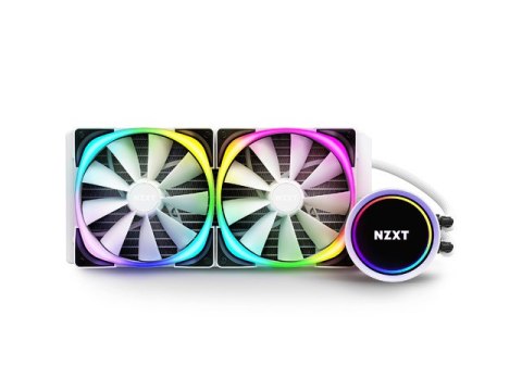 CHŁODZENIE WODNE NZXT KRAKEN X63 RGB WHITE 280MM PODŚWIETLANE WENTYLATORY I POMPA