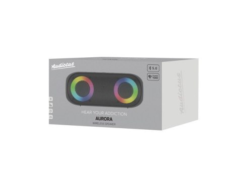 GŁOŚNIK BLUETOOTH AUDICTUS AURORA 14W RMS RGB BLACK