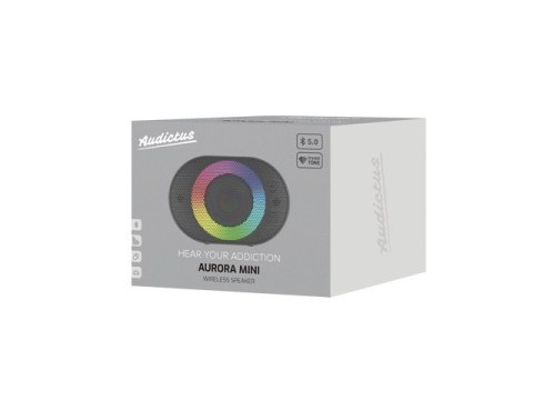 GŁOŚNIK BLUETOOTH AUDICTUS AURORA MINI 7W RMS RGB BLACK