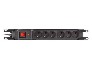 LISTWA ZASILAJĄCA RACK 19" ARMAC M6 1.5M 6X 230V CZARNA