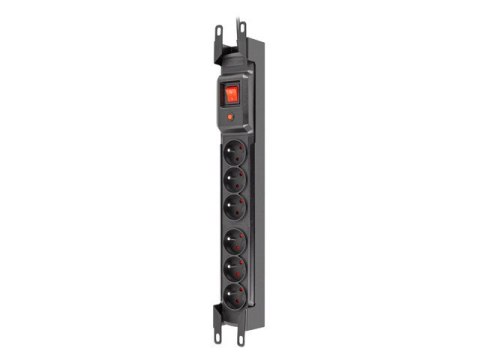 LISTWA ZASILAJĄCA RACK 19" ARMAC M6 1.5M 6X 230V CZARNA