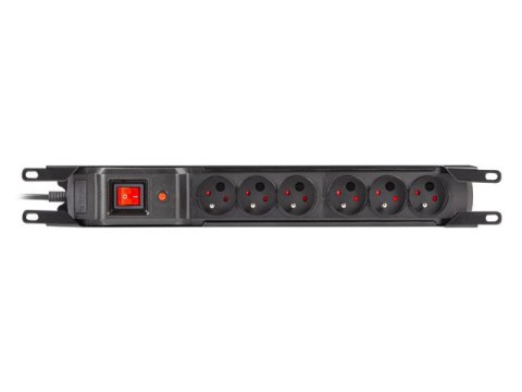 LISTWA ZASILAJĄCA RACK 19" ARMAC M6 1.5M 6X 230V IEC CZARNA