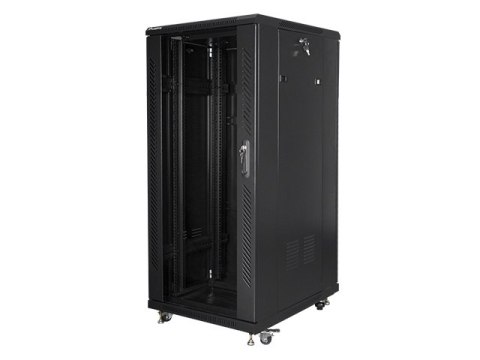 SZAFA INSTALACYJNA RACK STOJĄCA 19" 27U 600X800 CZARNA LANBERG (FLAT PACK)