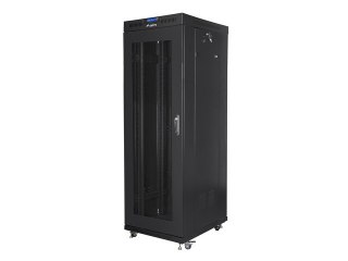 SZAFA INSTALACYJNA RACK STOJĄCA 19" 37U 600X800 CZARNA DRZWI PERFOROWANE LCD LANBERG (FLAT PACK)