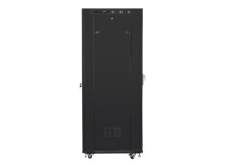 SZAFA INSTALACYJNA RACK STOJĄCA 19" 37U 600X800 CZARNA DRZWI PERFOROWANE LCD LANBERG (FLAT PACK)