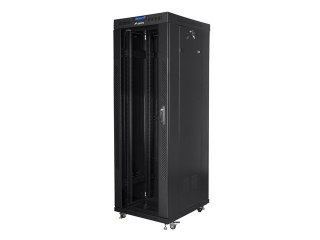 SZAFA INSTALACYJNA RACK STOJĄCA 19" 37U 600X800 CZARNA DRZWI SZKLANE LCD LANBERG (FLAT PACK)