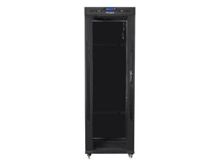 SZAFA INSTALACYJNA RACK STOJĄCA 19" 37U 600X800 CZARNA DRZWI SZKLANE LCD LANBERG (FLAT PACK)