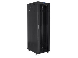 SZAFA INSTALACYJNA RACK STOJĄCA 19" 42U 600X1000 CZARNA DRZWI SZKLANE LCD LANBERG (FLAT PACK)