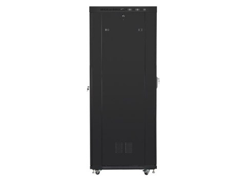 SZAFA INSTALACYJNA RACK STOJĄCA 19" 42U 600X1000 CZARNA DRZWI SZKLANE LCD LANBERG (FLAT PACK)