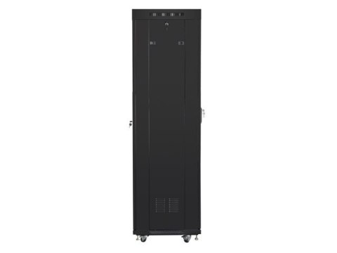 SZAFA INSTALACYJNA RACK STOJĄCA 19" 42U 600X600 CZARNA DRZWI SZKLANE LCD LANBERG (FLAT PACK)