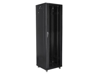 SZAFA INSTALACYJNA RACK STOJĄCA 19" 42U 600X600 CZARNA LANBERG (FLAT PACK)